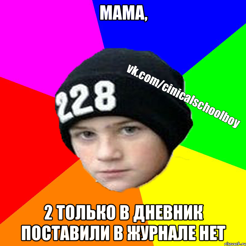 Мама, 2 только в дневник поставили в журнале нет
