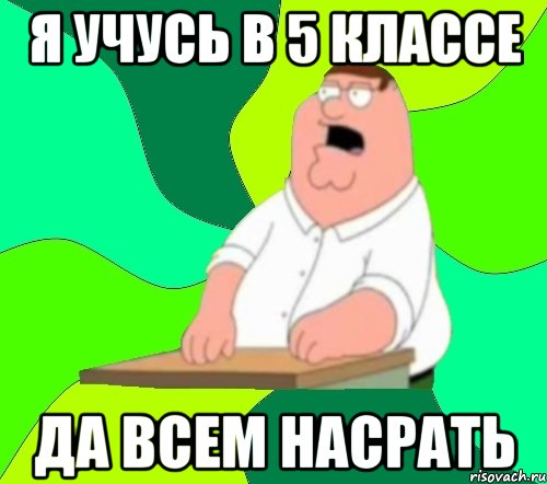 Я учусь в 5 классе Да всем насрать, Мем  Да всем насрать (Гриффин)