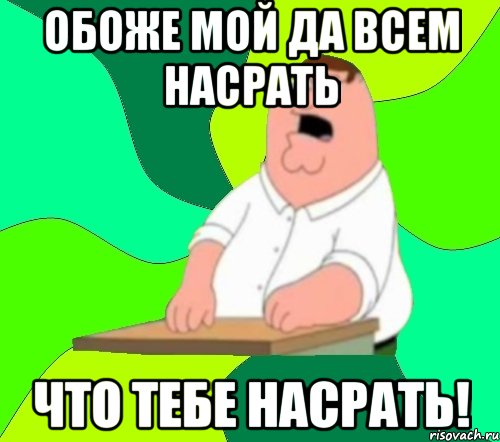 Обоже мой да всем насрать Что тебе насрать!, Мем  Да всем насрать (Гриффин)