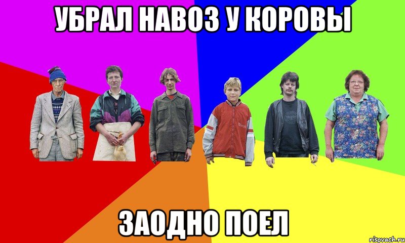 УБРАЛ НАВОЗ У КОРОВЫ ЗАОДНО ПОЕЛ