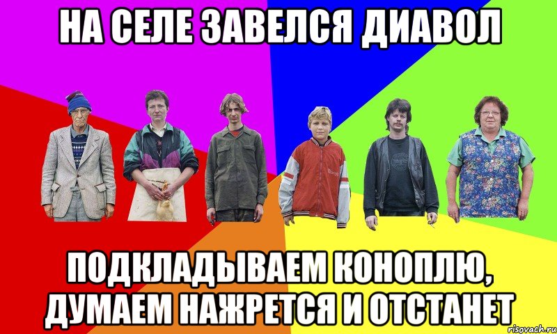 На селе завелся диавол Подкладываем коноплю, думаем нажрется и отстанет