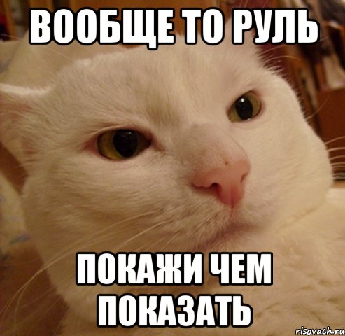 вообще то руль покажи чем показать