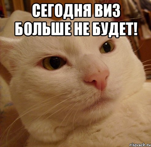 Сегодня виз больше не будет! 