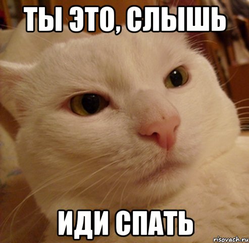 ТЫ ЭТО, СЛЫШЬ ИДИ СПАТЬ