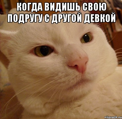 когда видишь свою подругу с другой девкой 
