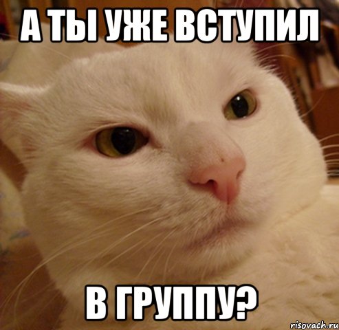 А ТЫ УЖЕ ВСТУПИЛ В ГРУППУ?