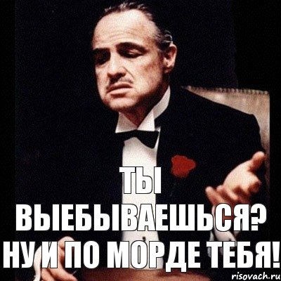 ТЫ выебываешься? Ну и по морде тебя!