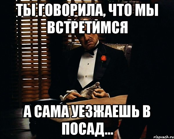 Ты говорила, что мы встретимся А сама уезжаешь в Посад..., Мем Дон Вито Корлеоне