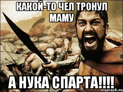 какой-то чел тронул маму А нука СПАРТА!!!!, Мем Это Спарта