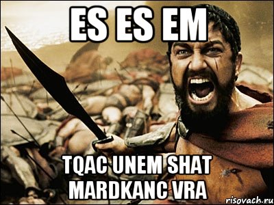 es es em tqac unem shat mardkanc vra, Мем Это Спарта