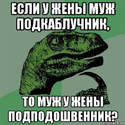 если у жены муж подкаблучник, то муж у жены подподошвенник?, Мем Филосораптор