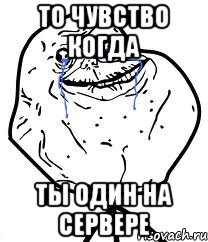 ТО ЧУВСТВО КОГДА ТЫ ОДИН НА СЕРВЕРЕ, Мем Forever Alone