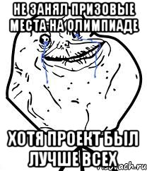 не занял призовые места на олимпиаде хотя проект был лучше всех, Мем Forever Alone