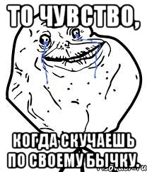 То чувство, когда скучаешь по своему бычку., Мем Forever Alone