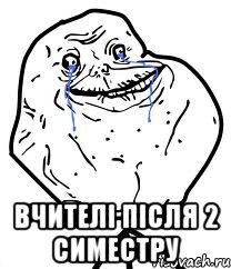  Вчителі після 2 симестру, Мем Forever Alone