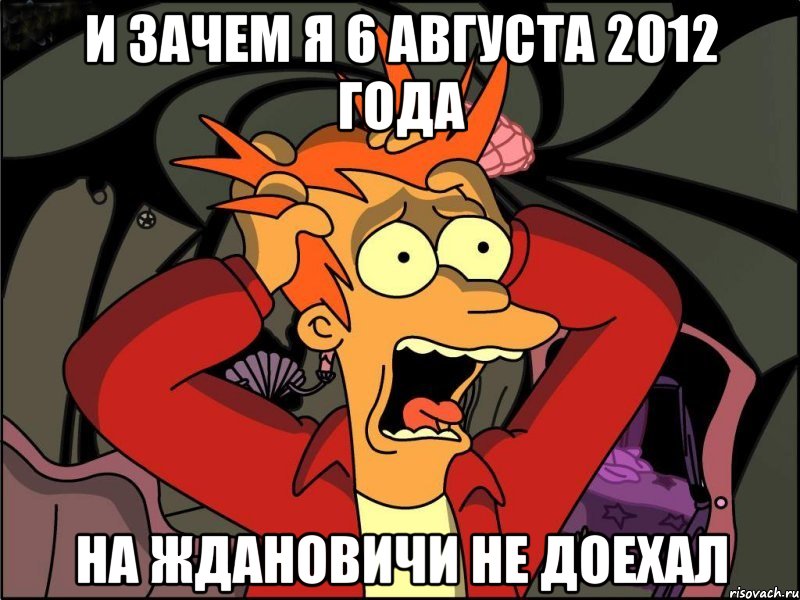 И ЗАЧЕМ Я 6 августа 2012 года НА ЖДАНОВИЧИ НЕ ДОЕХАЛ, Мем Фрай в панике