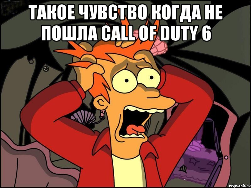 такое чувство когда не пошла call of duty 6 , Мем Фрай в панике