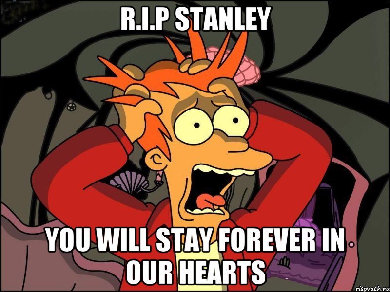 R.I.P Stanley You will stay forever in our hearts, Мем Фрай в панике