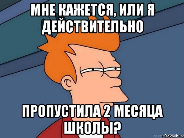 мне кажется, или я действительно пропустила 2 месяца школы?, Мем  Фрай (мне кажется или)