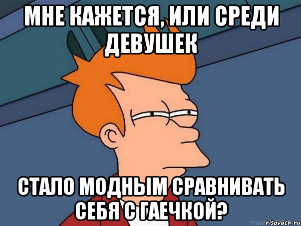 мне кажется, или среди девушек стало модным сравнивать себя с Гаечкой?, Мем  Фрай (мне кажется или)