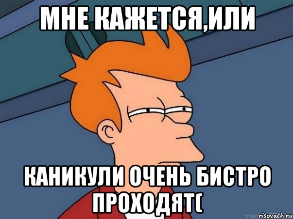 Мне кажется,или каникули очень бистро проходят(, Мем  Фрай (мне кажется или)