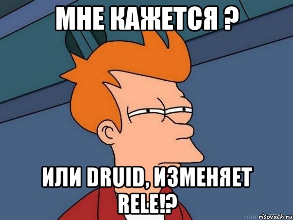 мне кажется ? или Druid, изменяет Rele!?, Мем  Фрай (мне кажется или)