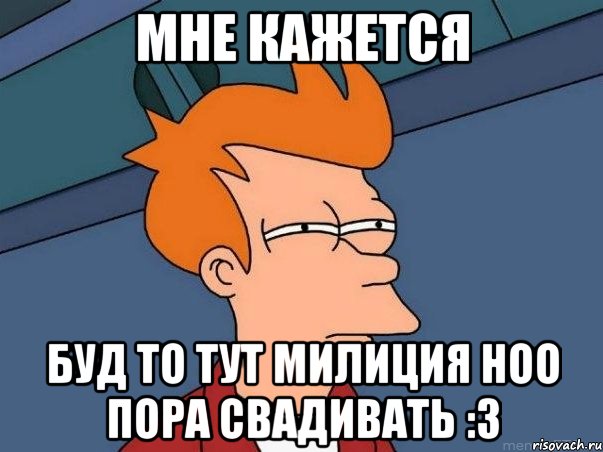 мне кажется буд то тут милиция ноо пора свадивать :3, Мем  Фрай (мне кажется или)