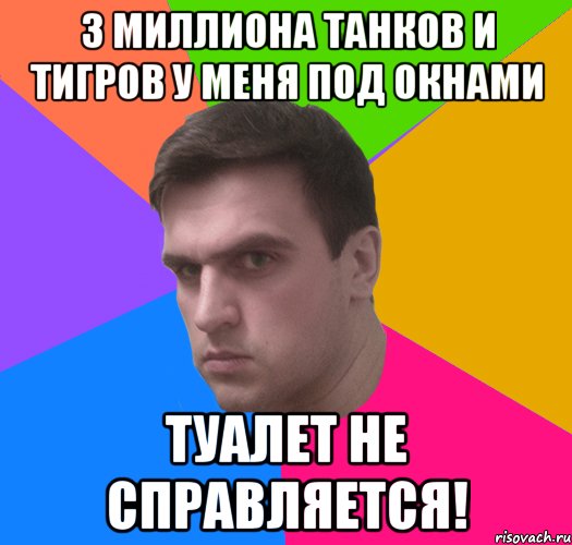 3 миллиона танков и тигров у меня под окнами туалет не справляется!