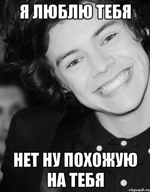 Я люблю тебя Нет ну похожую на тебя, Мем Гарри Стайлс