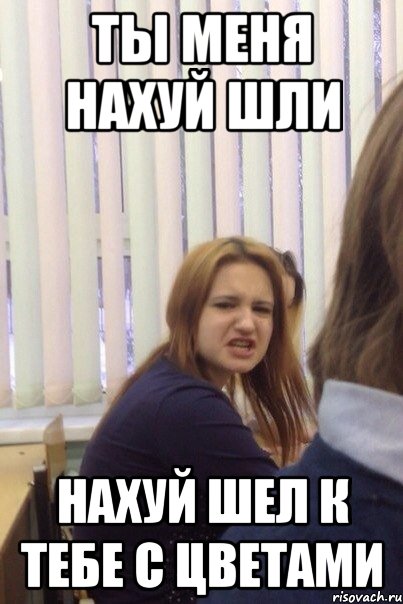 ТЫ МЕНЯ НАХУЙ ШЛИ НАХУЙ ШЕЛ К ТЕБЕ С ЦВЕТАМИ