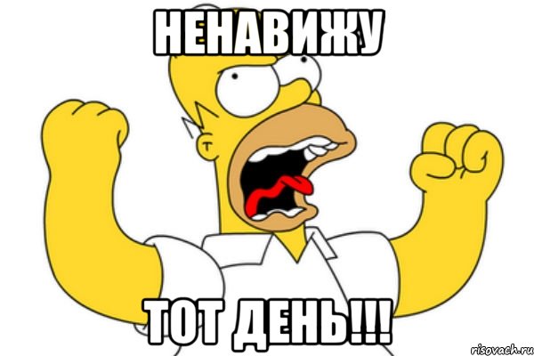 Ненавижу Тот день!!!, Мем Разъяренный Гомер