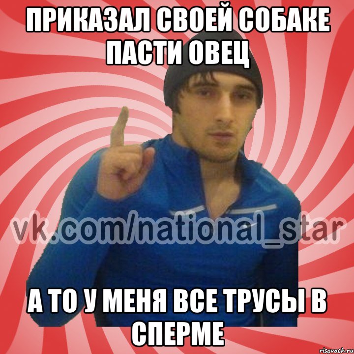 приказал своей собаке пасти овец а то у меня все трусы в сперме, Мем ГОРЕЦ