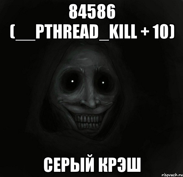 84586 (__pthread_kill + 10) Серый крэш, Мем Ночной гость