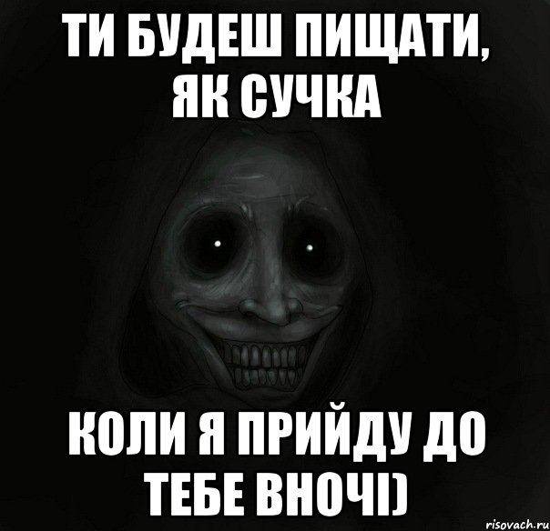 Ти будеш пищати, як сучка Коли я прийду до тебе вночі), Мем Ночной гость