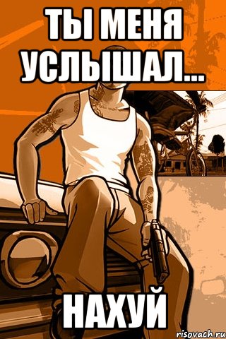 ты меня услышал... нахуй, Мем GTA