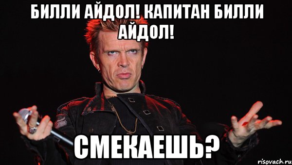 Билли Айдол! Капитан Билли Айдол! Смекаешь?