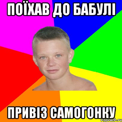 поїхав до бабулі привіз самогонку