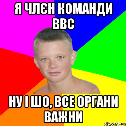 я члєн команди ввс ну і шо, все органи важни