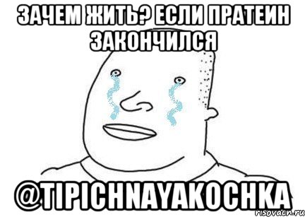 Зачем жить? Если пратеин закончился @tipichnayakochka