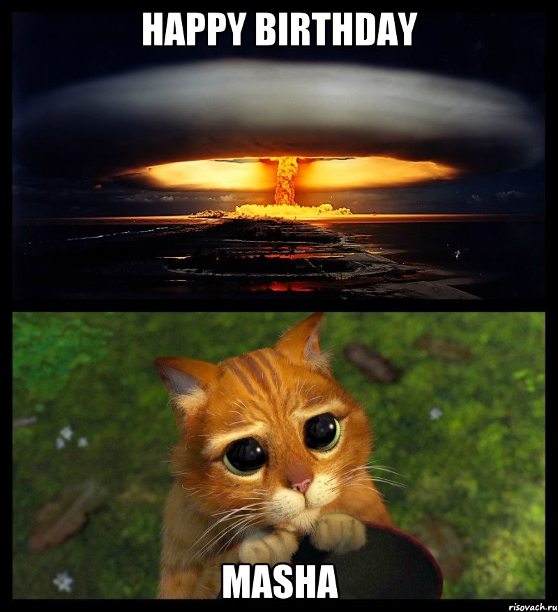 Happy Birthday Masha, Мем коллаж