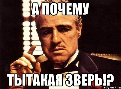 А почему тытакая зверь!?, Мем крестный отец