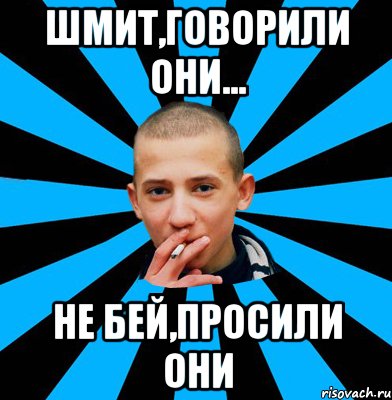 Шмит,говорили они... не бей,просили они