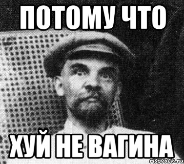 ПОТОМУ ЧТО ХУЙ НЕ ВАГИНА, Мем   Ленин удивлен