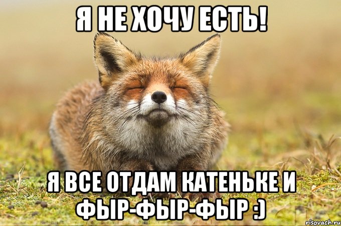 Я не хочу есть! Я все отдам Катеньке и фыр-фыр-фыр :)