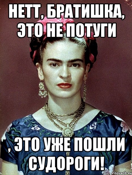 Нетт, братишка, это не потуги , это уже пошли судороги!, Мем Magdalena Carmen Frieda Kahlo Ca