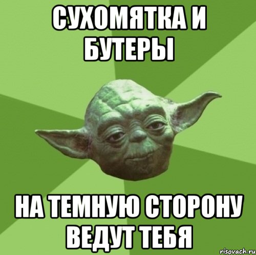 сухомятка и бутеры на темную сторону ведут тебя, Мем Мастер Йода