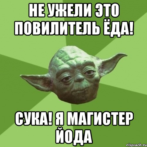 НЕ УЖЕЛИ ЭТО ПОВИЛИТЕЛЬ ЁДА! СУКА! Я МАГИСТЕР ЙОДА, Мем Мастер Йода