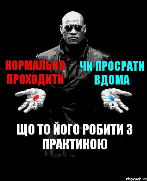 нормально проходити чи просрати вдома що то його робити з практикою, Комикс Выбор