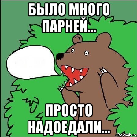 было много парней... просто надоедали...
