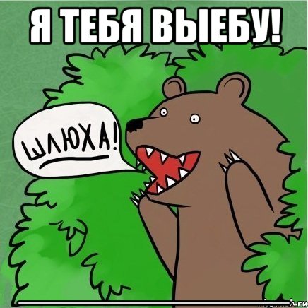 Я тебя выебу! ________________